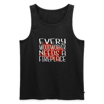 woodworker fun forestry union carpenter tshirts - Männer Premium Bio Tank Top - Schwarz - Vorne - Michal (187cm)