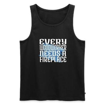 birthday present idea carpenter saw dad fun gift - Men's Premium Organic Tank Top - black - Front - Michal (187cm)