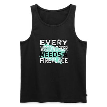 Tree Feller Arboriculturist - Men's Premium Organic Tank Top - black - Front - Michal (187cm)