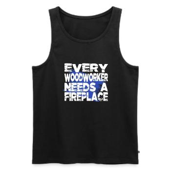 forest work chainsaw carpenter girl tshirts - Men's Premium Organic Tank Top - black - Front - Michal (187cm)