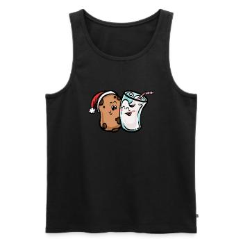 Cookie & Milk - Männer Premium Bio Tank Top - Schwarz - Vorne - AI Model Male 178 light (178cm)
