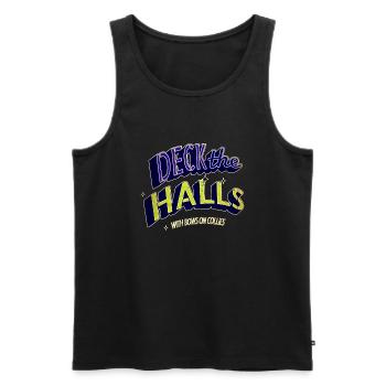 Dog Owner Joke Christmas Present Pet - Men's Premium Organic Tank Top - black - Front - AI Model Male 178 light (178cm)