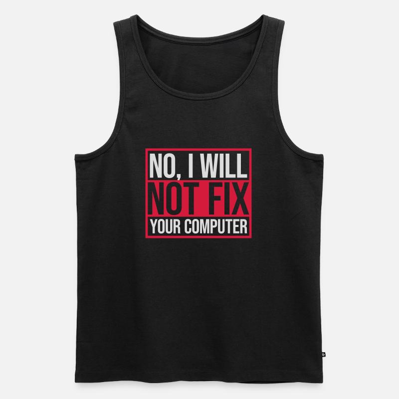 not fix your computer - Männer Premium Bio Tank Top - Schwarz