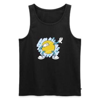 Tennis Dabbing Tennisspieler Dabben Tennisverein - Männer Premium Bio Tank Top - Schwarz - Vorne - Michal (187cm)