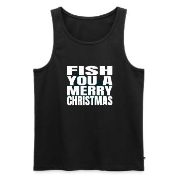 dinosaur tshirt carolina fishing boat - Männer Premium Bio Tank Top - Schwarz - Vorne - Michal (187cm)