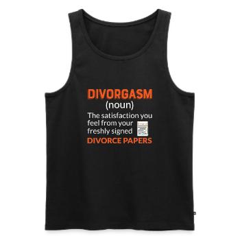 Divorgasm Divorcee Ex-Wife Men Women - Men's Premium Organic Tank Top - black - Front - Michal (187cm)