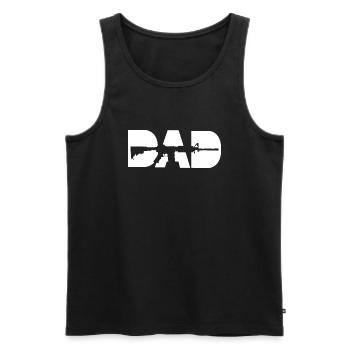 Dad Protection - Men's Premium Organic Tank Top - black - Front - AI Model Male 178 light (178cm)