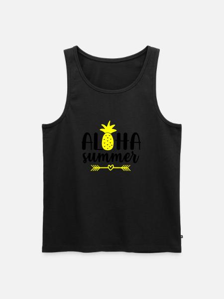 Aloha Summer - Men's Premium Organic Tank Top - black