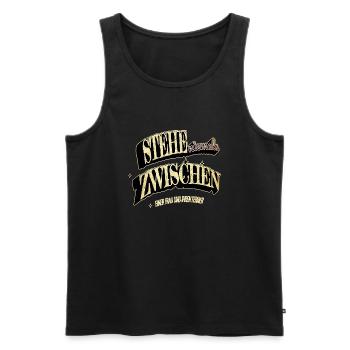 funny geek chihuahua statement paw dog friend - Men's Premium Organic Tank Top - black - Front - Michal (187cm)