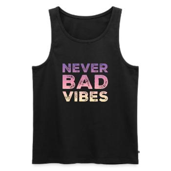 Good vibes - Männer Premium Bio Tank Top - Schwarz - Vorne - Michal (187cm)