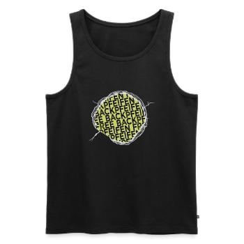 humor spaß lustig witzig backpfeiffe schelle zitat - Männer Premium Bio Tank Top - Schwarz - Vorne - Michal (187cm)