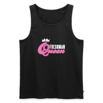 Freshman QUEEN Retro Freshman Designs - Men's Premium Organic Tank Top - black - Front - AI Model Male 178 light (178cm)