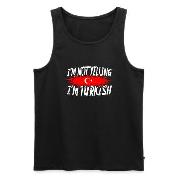 I´m not yelling I´m Turkish - Männer Premium Bio Tank Top - Schwarz - Vorne - AI Model Male 178 light (178cm)