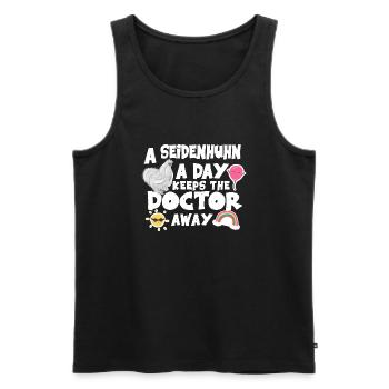 Silk Chicken a Day Silk Chicken Breeder Gift - Men's Premium Organic Tank Top - black - Front - AI Model Male 178 light (178cm)
