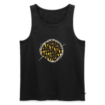 tierschutz angeln and bier angler humor dobermann - Männer Premium Bio Tank Top - Schwarz - Vorne - Michal (187cm)