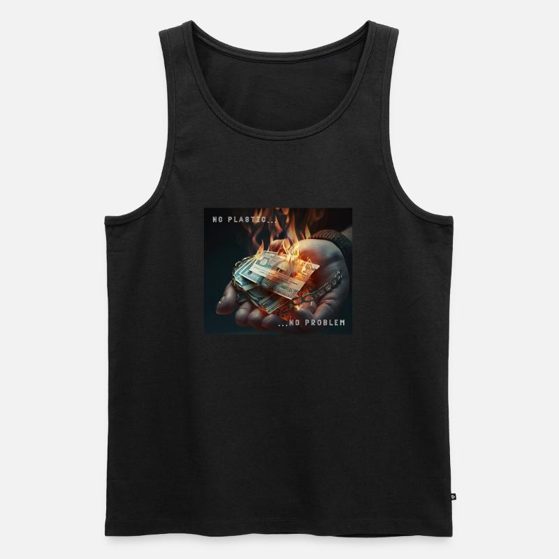 Kein Plastik, kein Problem - Männer Premium Bio Tank Top - Schwarz