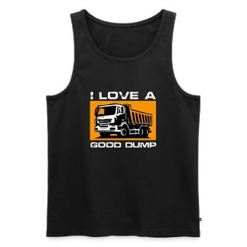 I Love a Good Dump - Men's Premium Organic Tank Top - black - Front - AI Model Male 178 light (178cm)