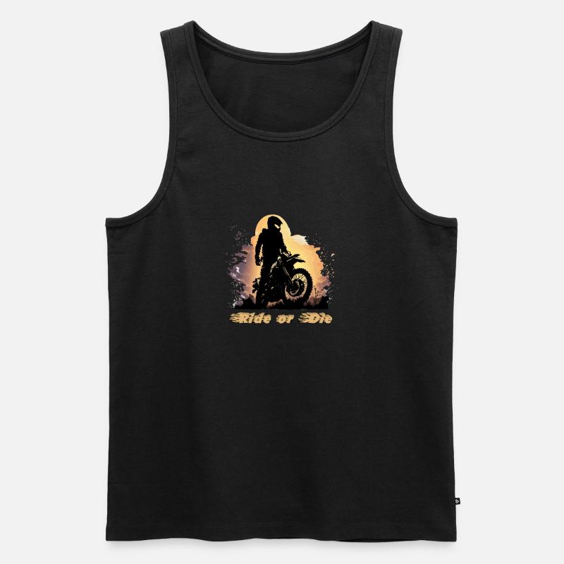Reiten oder sterben - Männer Premium Bio Tank Top - Schwarz