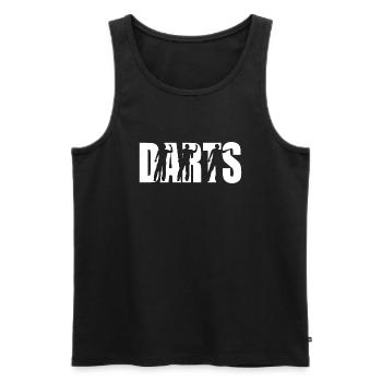 Darts Sports Fun - Men's Premium Organic Tank Top - black - Front - Michal (187cm)