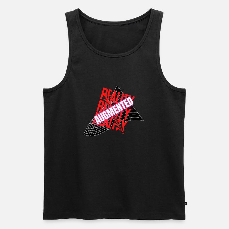 Reality Augmented Anamorphotisch - Männer Premium Bio Tank Top - Schwarz