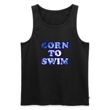 Triathlon Natation Bike Run Marathon - Débardeur bio Premium Homme - noir - Devant - Michal (187cm)