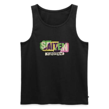 Saiten Flüsterer - Männer Premium Bio Tank Top - Schwarz - Vorne - AI Model Male 178 light (178cm)