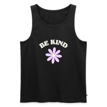 be kind - Men's Premium Organic Tank Top - black - Front - AI Model Male 178 light (178cm)