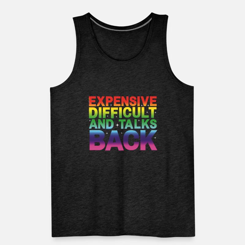 expensive difficult and talks back Men's Premium Organic Tank Top