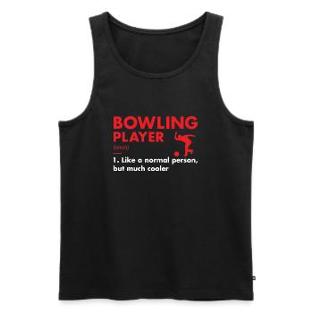 Sport Player Definition Bowling - Männer Premium Bio Tank Top - Schwarz - Vorne - AI Model Male 178 light (178cm)