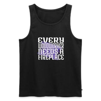 Cutter Funny Carpenter Carpenter John Carpenter - Men's Premium Organic Tank Top - black - Front - AI Model Male 178 light (178cm)