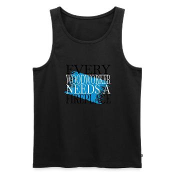 cutter carpenter girl tshirts - Männer Premium Bio Tank Top - Schwarz - Vorne - Michal (187cm)