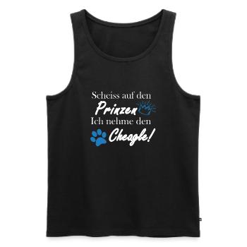 Scheiss auf den Prinzen, ich nehme den Cheagle! - Männer Premium Bio Tank Top - Schwarz - Vorne - Michal (187cm)