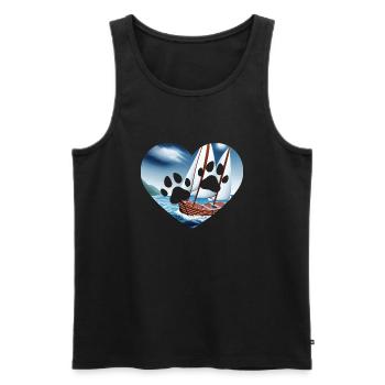 Segeln Segelsport Hund Segler Segelschiff Hunde - Männer Premium Bio Tank Top - Schwarz - Vorne - Michal (187cm)
