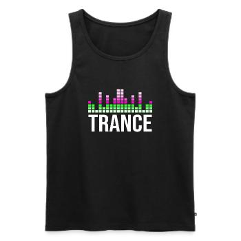 Trance music - Men's Premium Organic Tank Top - black - Front - Michal (187cm)