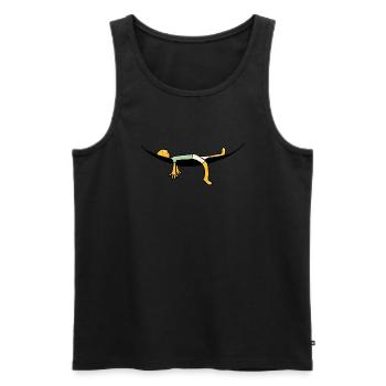 Hamac Sommeil Détente Joyeuses Fêtes - Débardeur bio Premium Homme - noir - Devant - Michal (187cm)