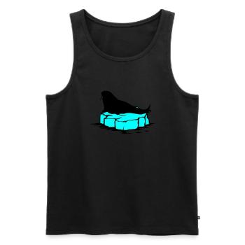 seehund eis - Männer Premium Bio Tank Top - Schwarz - Vorne - Michal (187cm)