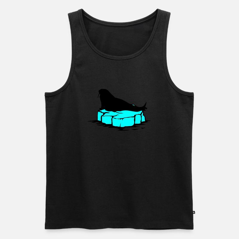 seehund eis - Männer Premium Bio Tank Top - Schwarz