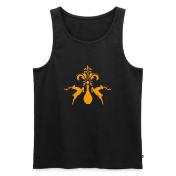 Golden Autumn - Men's Premium Organic Tank Top - black - Front - Michal (187cm)