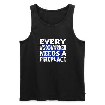 Jokes Carpenter Work Tshirts Funny Happy Hobbyists - Men's Premium Organic Tank Top - black - Front - Michal (187cm)