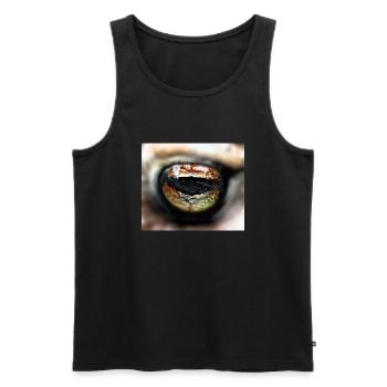 froggy eyes - Männer Premium Bio Tank Top - Schwarz - Vorne - Michal (187cm)