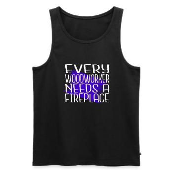 funny carpenter dad arborists - Männer Premium Bio Tank Top - Schwarz - Vorne - Michal (187cm)