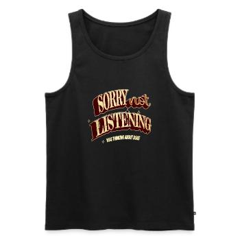 beagle dog beagle lovers awesome pet mammal - Männer Premium Bio Tank Top - Schwarz - Vorne - Michal (187cm)
