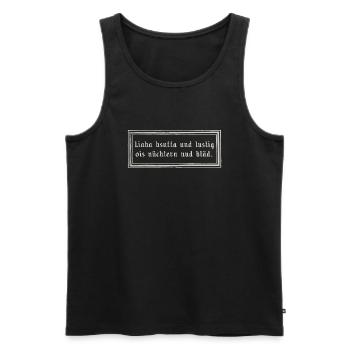Liaba bsuffa - Männer Premium Bio Tank Top - Schwarz - Vorne - Michal (187cm)