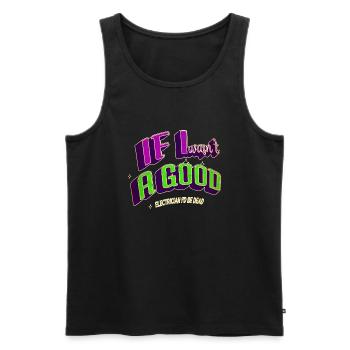 electrician beer electricity gift electric shock - Männer Premium Bio Tank Top - Schwarz - Vorne - AI Model Male 178 light (178cm)