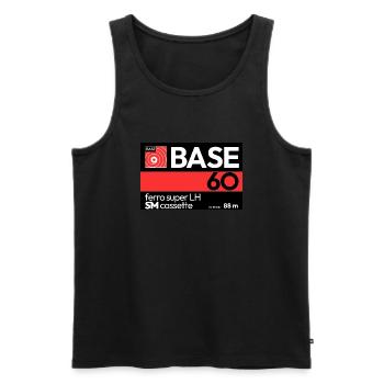 Vintage Audio Waves Cassette - Männer Premium Bio Tank Top - Schwarz - Vorne - AI Model Male 178 light (178cm)