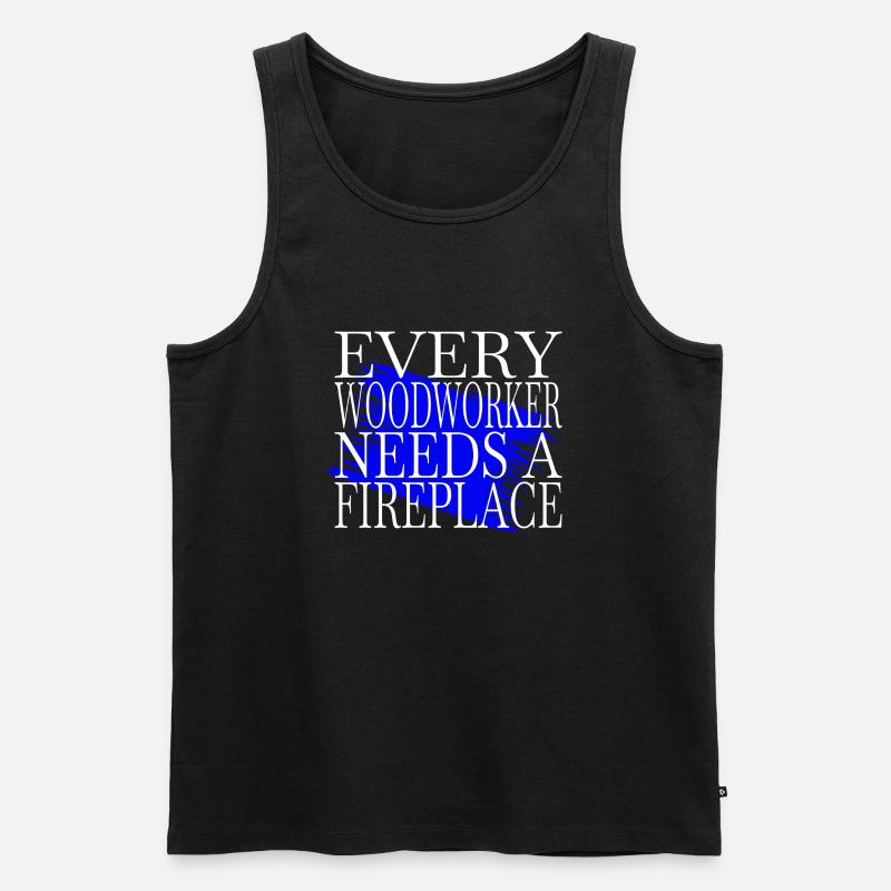 funny carpenter quotes - Männer Premium Bio Tank Top - Schwarz