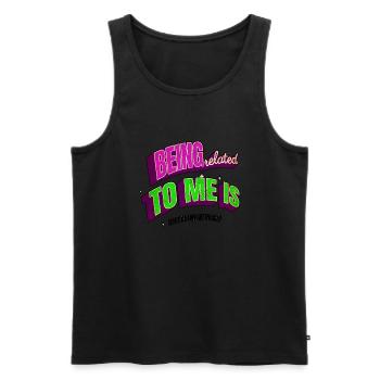 Dinosaur Fan Bubaprints Computer Geek Bday - Men's Premium Organic Tank Top - black - Front - AI Model Male 178 light (178cm)