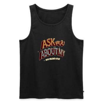 books school birthday present literature christmas - Männer Premium Bio Tank Top - Schwarz - Vorne - Michal (187cm)