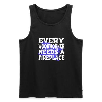 carpenter work tshirts logging - Männer Premium Bio Tank Top - Schwarz - Vorne - Michal (187cm)
