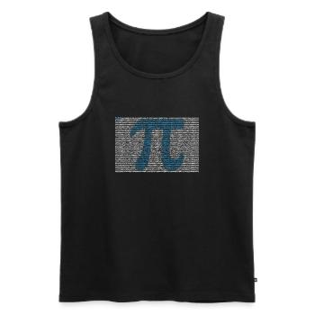 pi chemise 3, 14 pi nombre symbole math science geek - Débardeur bio Premium Homme - noir - Devant - AI Model Male 178 light (178cm)